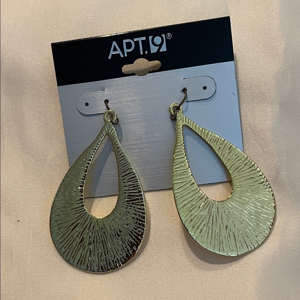 Apt. 9 Textured Gold Teardrop Earrings